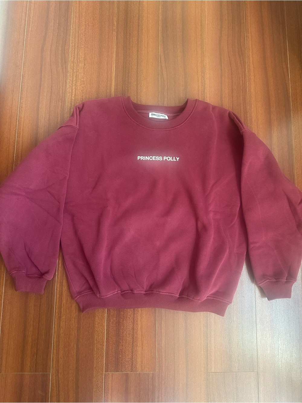 Nordstrom princess Polly Maroon Crewneck Sweatshirt